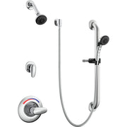 Delta Commercial T13H332-20C Shower Trim with Diverter, Shower Head, Hand Shower and Grab Bar