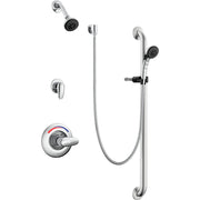 Delta Commercial T13H332-25C Shower Trim with Diverter, Shower Head, Hand Shower and Grab Bar
