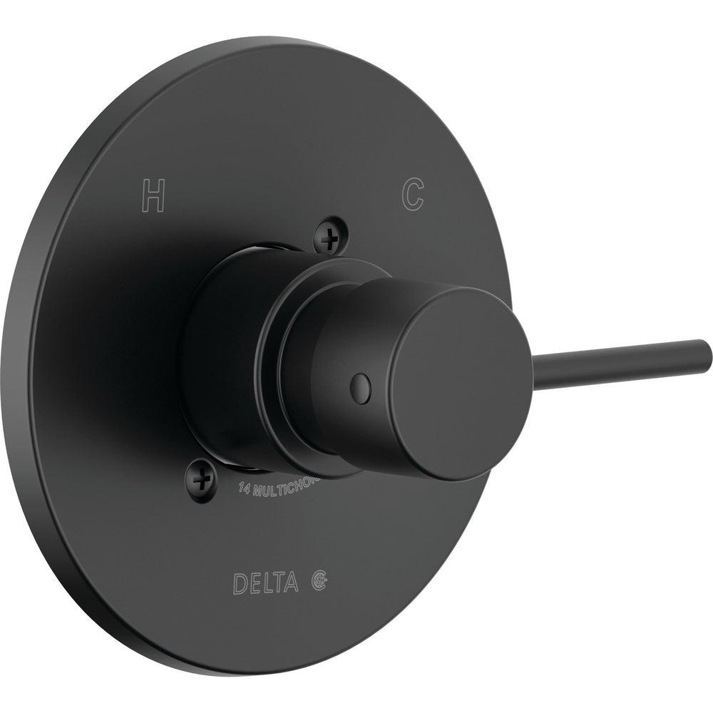 Delta Modern Cylindrical Valve Only Trim - Matte Black