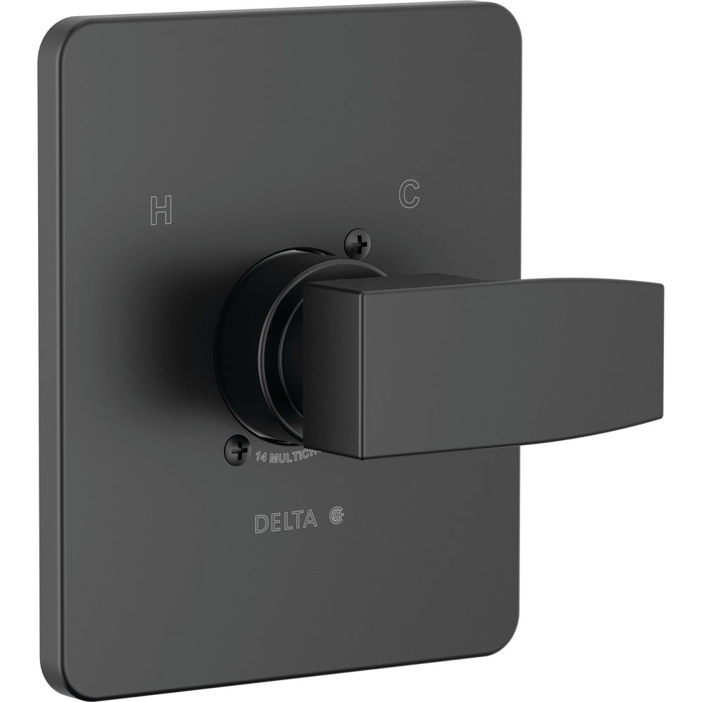 Delta Modern Angular Valve Only Trim - Matte Black