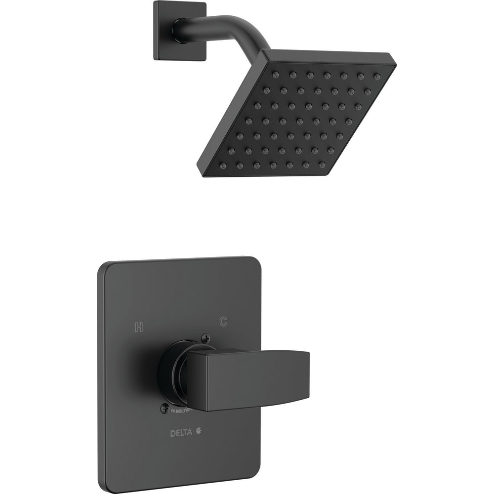 Delta Modern Angular Angular Modern Shower Only Pp - Matte Black