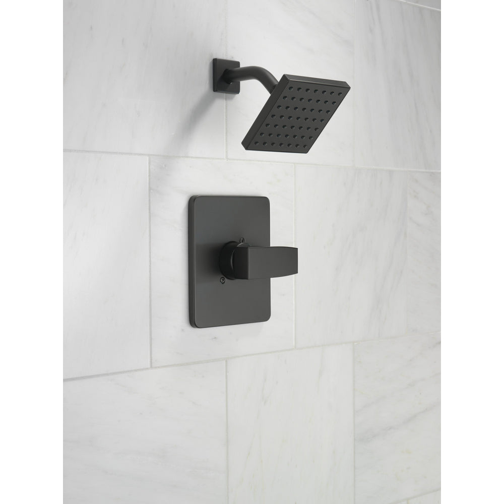 Delta Modern Angular Angular Modern Shower Only Pp - Matte Black