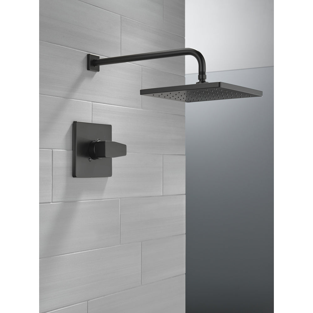 Delta Modern Angular Showerhead With Handshower - Matte Black