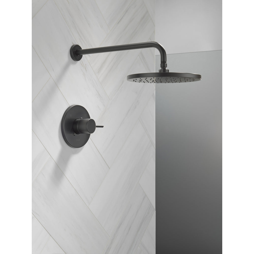 Delta Modern Cylindrical Showerhead With Handshower - Matte Black
