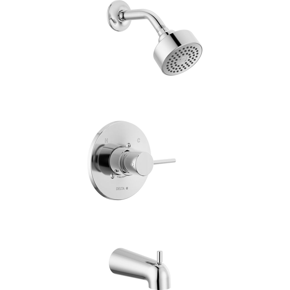 Delta Modern Cylindrical Round Contemporary Tub Shower Pp - Chrome
