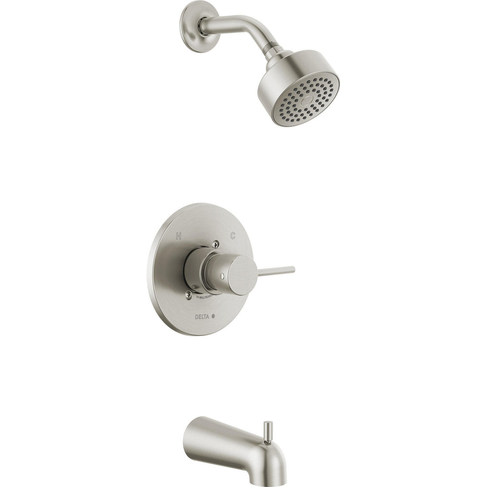 Delta Modern Cylindrical Round Contemporary Tub Shower Pp - Stainless