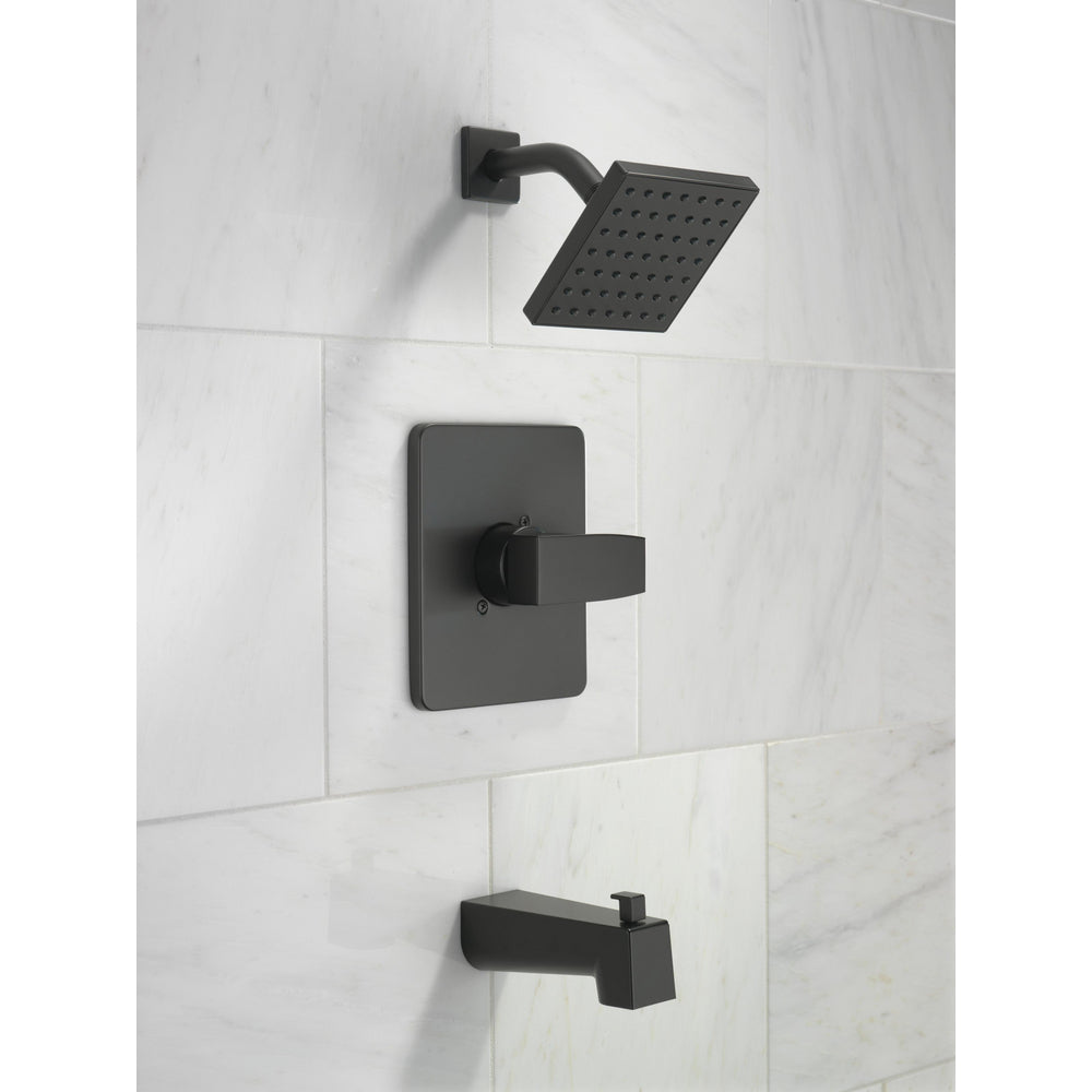 Delta Modern Angular Tub/Shower Trim - Matte Black