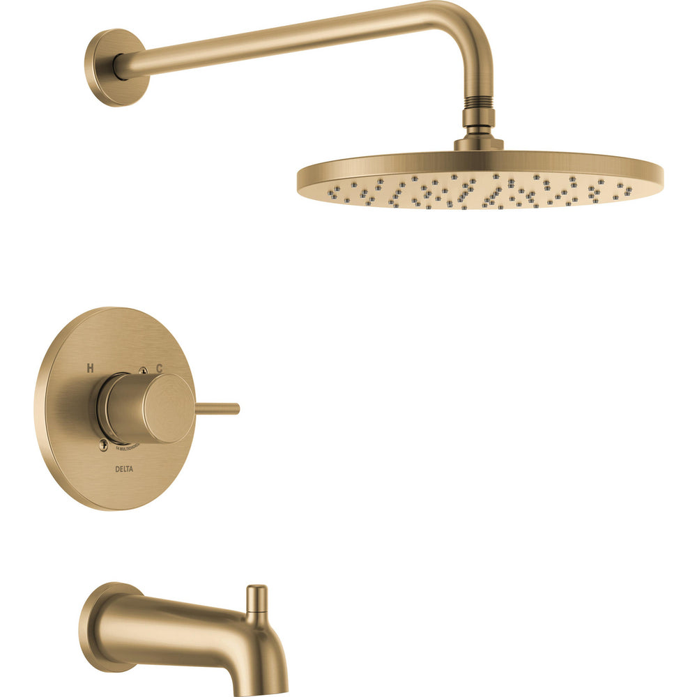 Delta Modern Cylindrical 1 Function Shower - Champagne Bronze