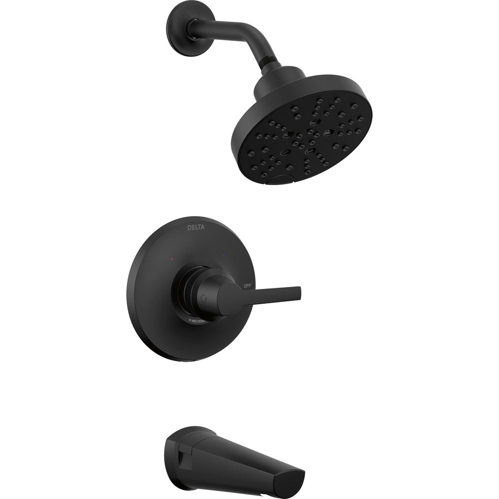 Delta Galeon 14S Tub Shower Trim With H2Okinetic - Matte Black