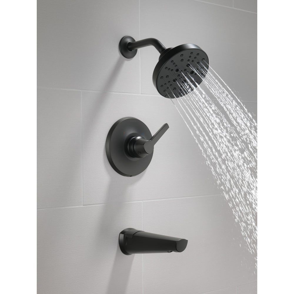Delta Galeon 14S Tub Shower Trim With H2Okinetic - Matte Black
