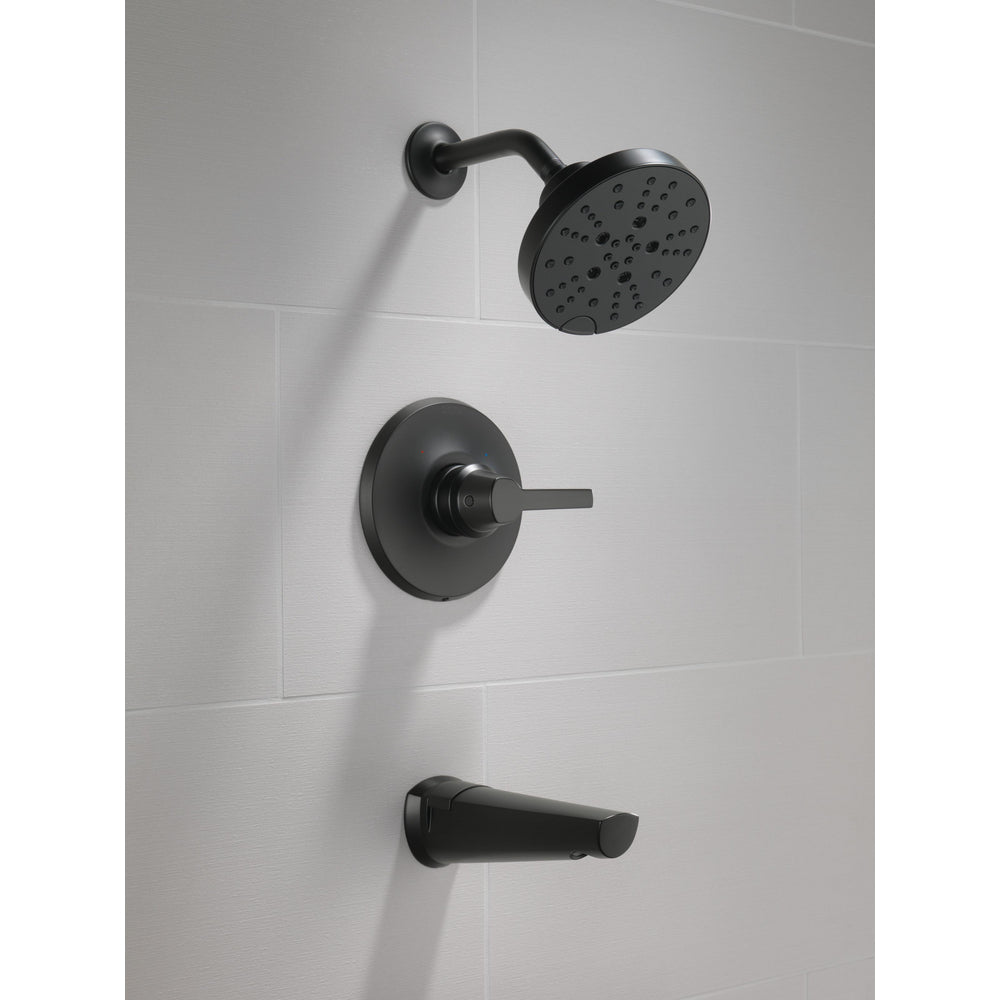 Delta Galeon 14S Tub Shower Trim With H2Okinetic - Matte Black