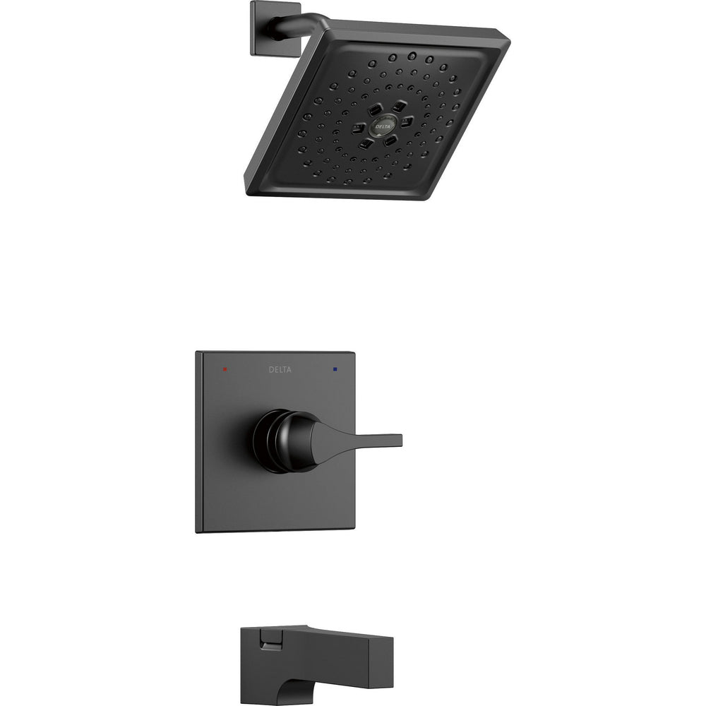 Delta Zura 14 Series Multichoice H2Okinetic Tub/Shower Trim - Matte Black