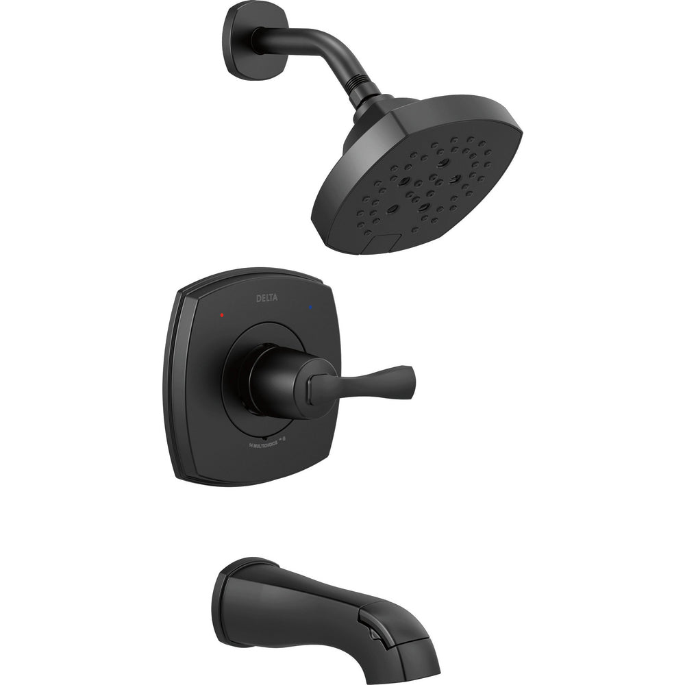 Delta Stryke 14 Series Tub And Shower T14476 - Matte Black