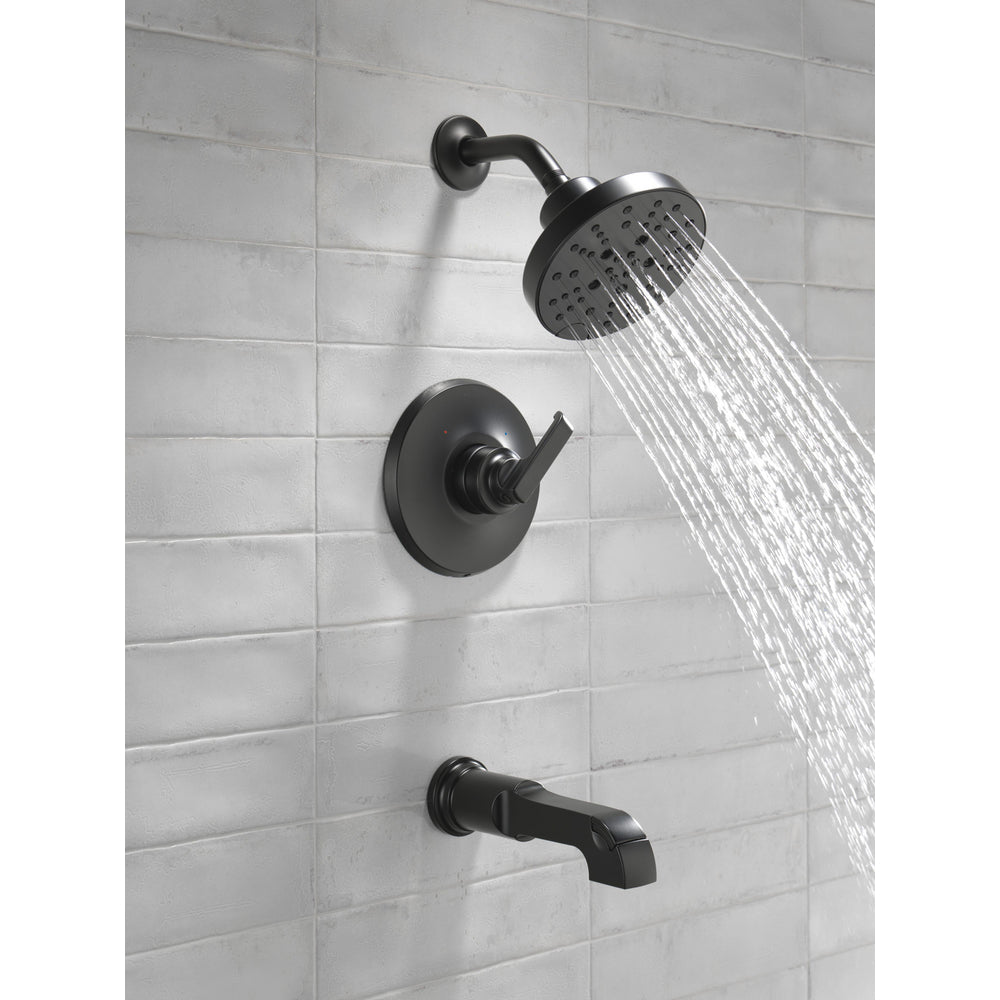 Delta Tetra 14 Series Tub Shower Trim - Matte Black