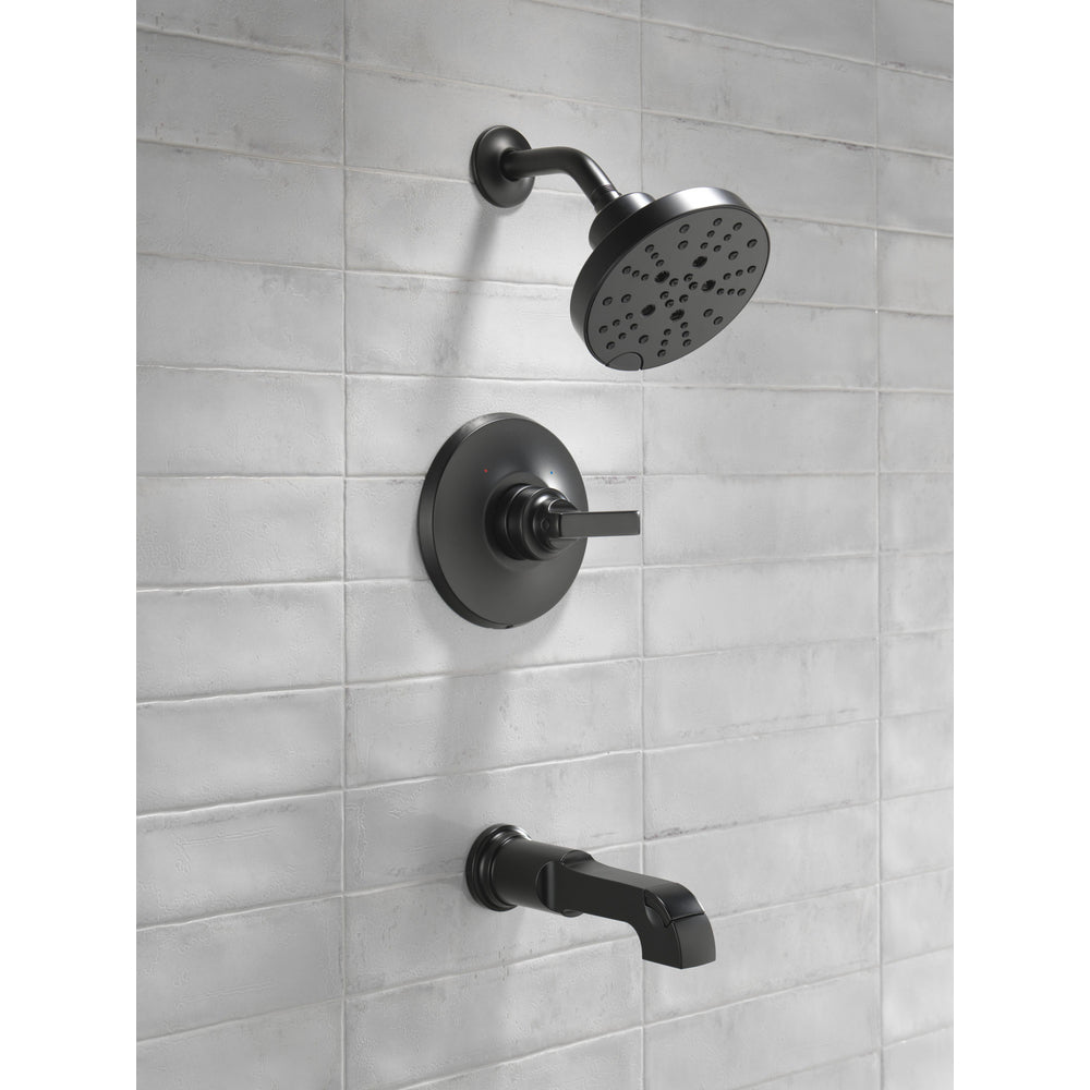 Delta Tetra 14 Series Tub Shower Trim - Matte Black