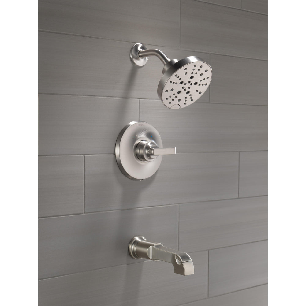 Delta Tetra 14 Series Tub Shower Trim - Stainless