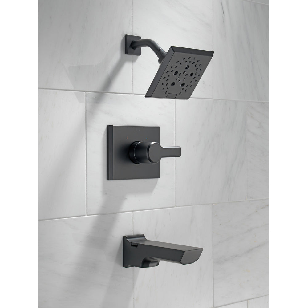 Delta Pivotal 14 Series Tub And Shower Trim - Matte Black