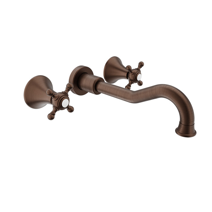 Baril NAUTICA B16 Trim Only for Two Handles Wall-Mounted Lavatory Faucet, Drain Not Included T16-8041-00L in Venetian Bronze