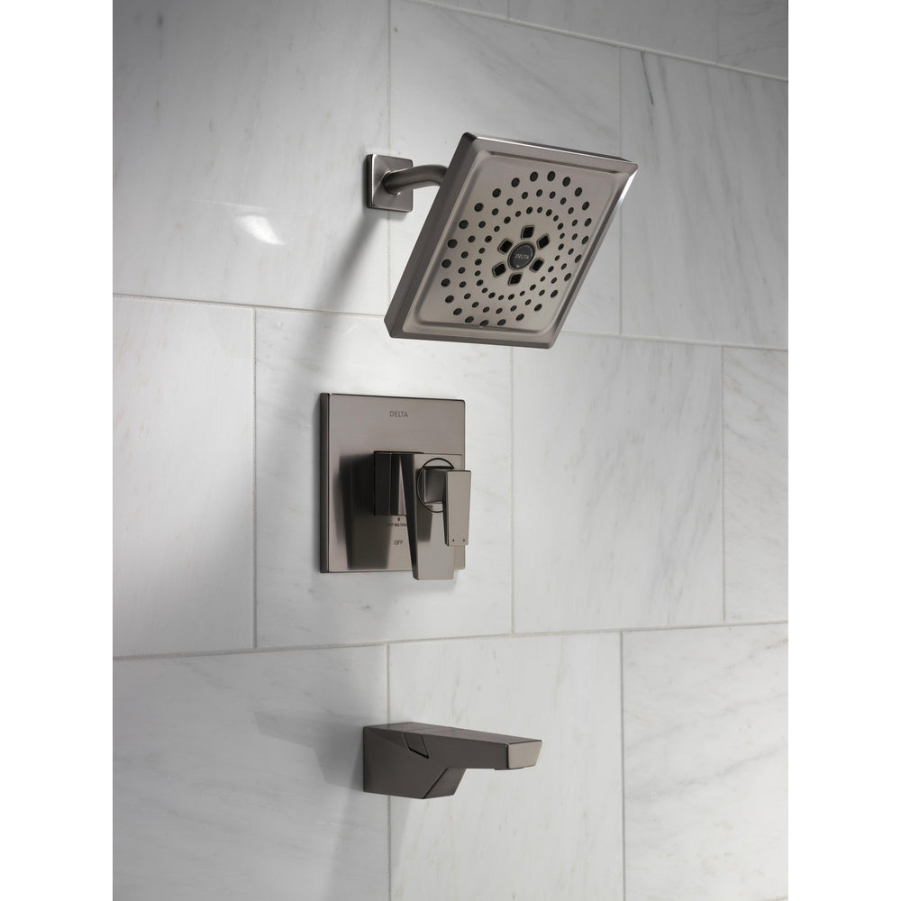 Delta Trillian 17 Series H2Okinetic Tub Shower Trim - Black Stainless