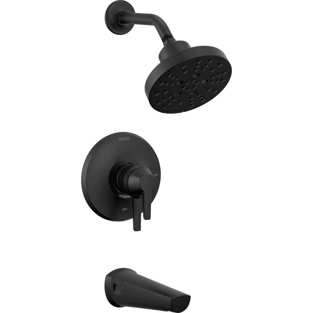 Delta Galeon 17 S Tub Shower Trim With H2Okinetic - Matte Black