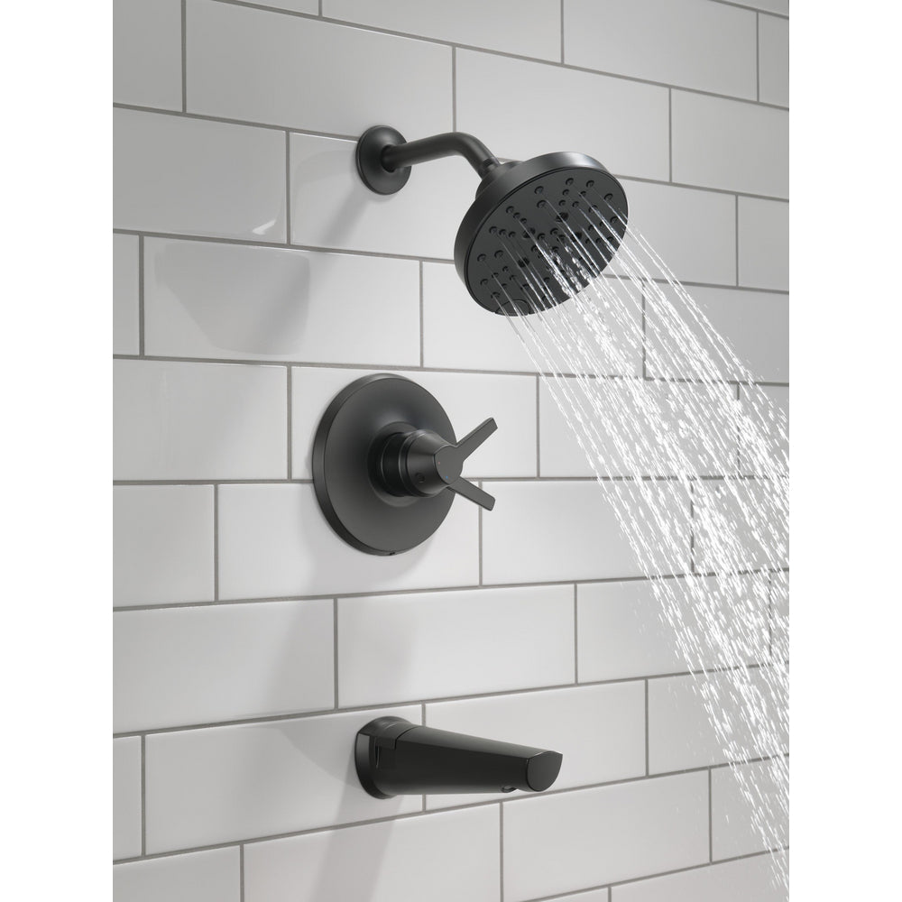 Delta Galeon 17 S Tub Shower Trim With H2Okinetic - Matte Black
