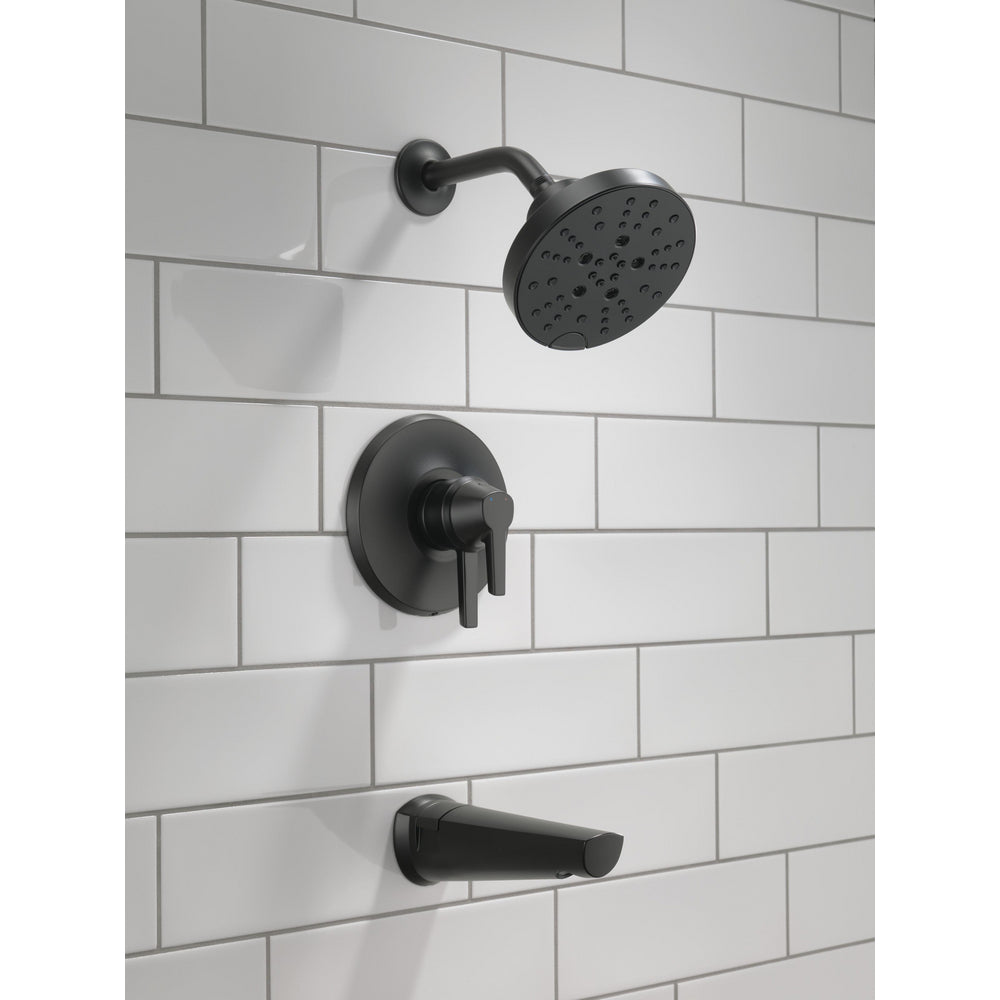 Delta Galeon 17 S Tub Shower Trim With H2Okinetic - Matte Black