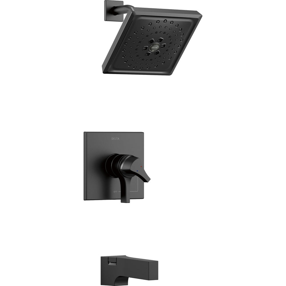 Delta Zura 17 Series Multichoice H2Okinetic Tub/Shower Trim - Matte Black