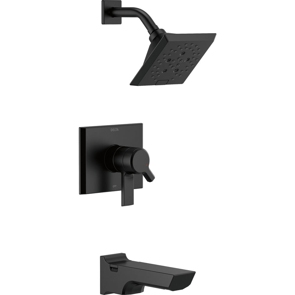 Delta Pivotal 17 Series Tub And Shower Trim - Matte Black