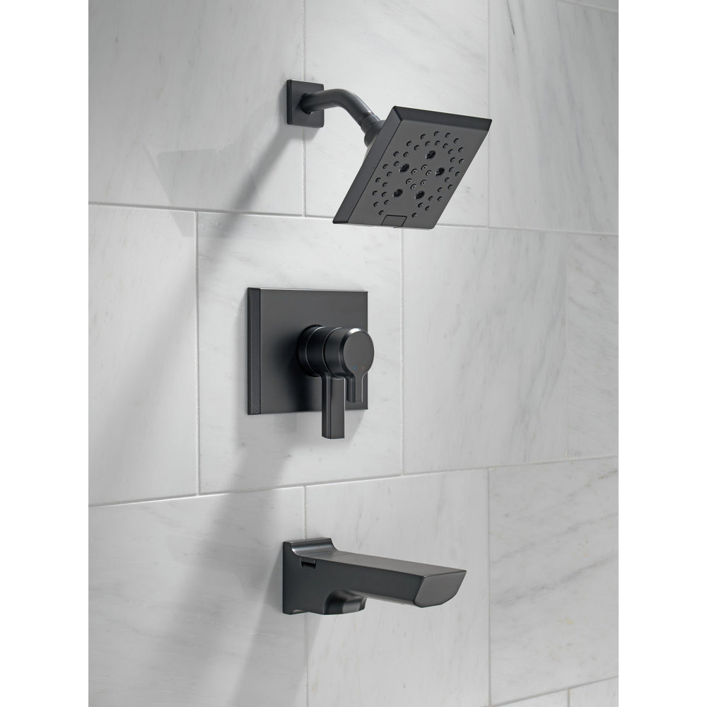 Delta Pivotal 17 Series Tub And Shower Trim - Matte Black