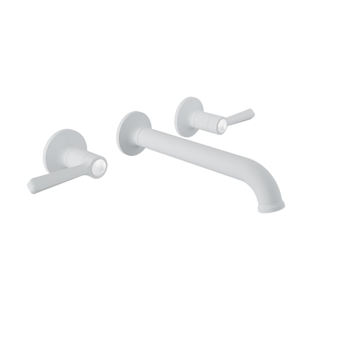 Baril BEAUMONT B20 Trim Only for Two Handles Wall-Mounted Lavatory Faucet, Drain Not Included T20-8044-00L in White