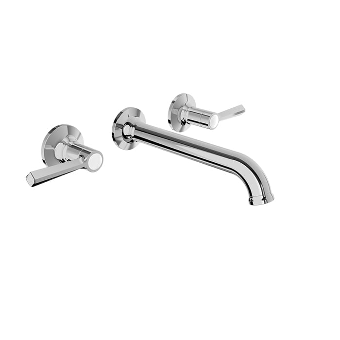 Baril BEAUMONT B20 Trim Only for Two Handles Wall-Mounted Lavatory Faucet, Drain Not Included T20-8044-00L in Chrome