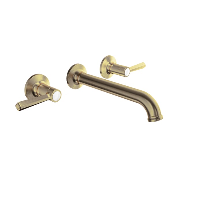 Baril BEAUMONT B20 Trim Only for Two Handles Wall-Mounted Lavatory Faucet, Drain Not Included T20-8044-00L in Warm Gold