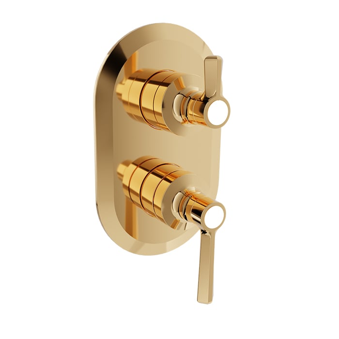 Baril BEAUMONT B20 Trim Only for Pressure-Balanced Shower Control Valve with 2-way Diverter T20-9184-00 in Gold