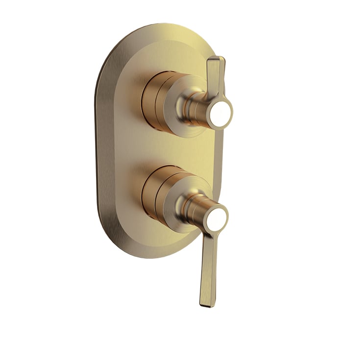 Baril BEAUMONT B20 Trim Only for Pressure-Balanced Shower Control Valve with 2-way Diverter T20-9184-00 in Warm Gold