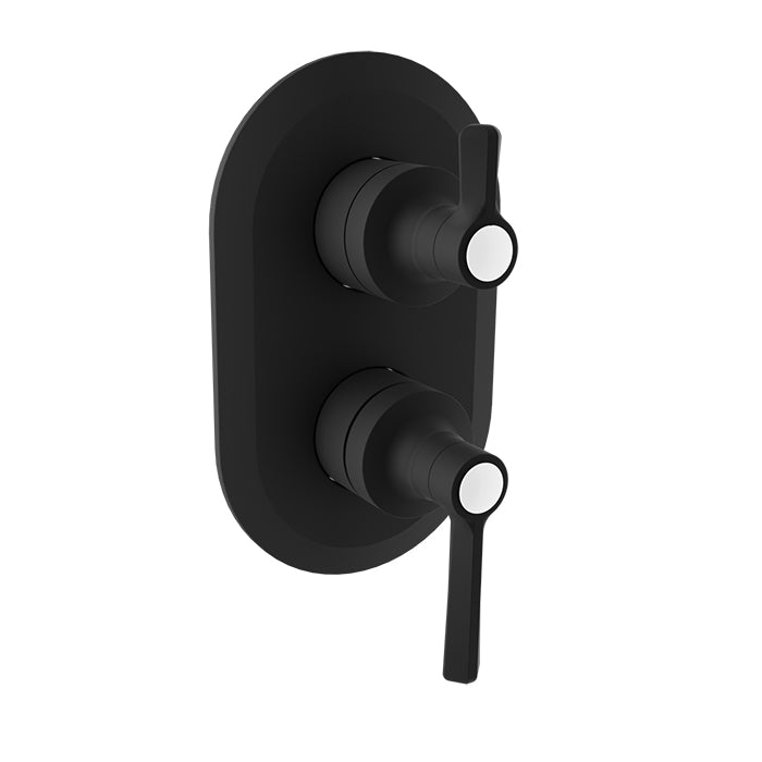 Baril BEAUMONT B20 Trim Only for Pressure-Balanced Shower Control Valve with 3-way Diverter T20-9194-00 in Matte Black