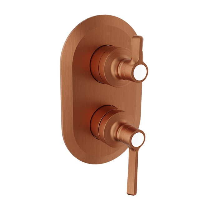 Baril BEAUMONT B20 Trim Only for Pressure-Balanced Shower Control Valve with 3-way Diverter T20-9194-00 in Satin Copper