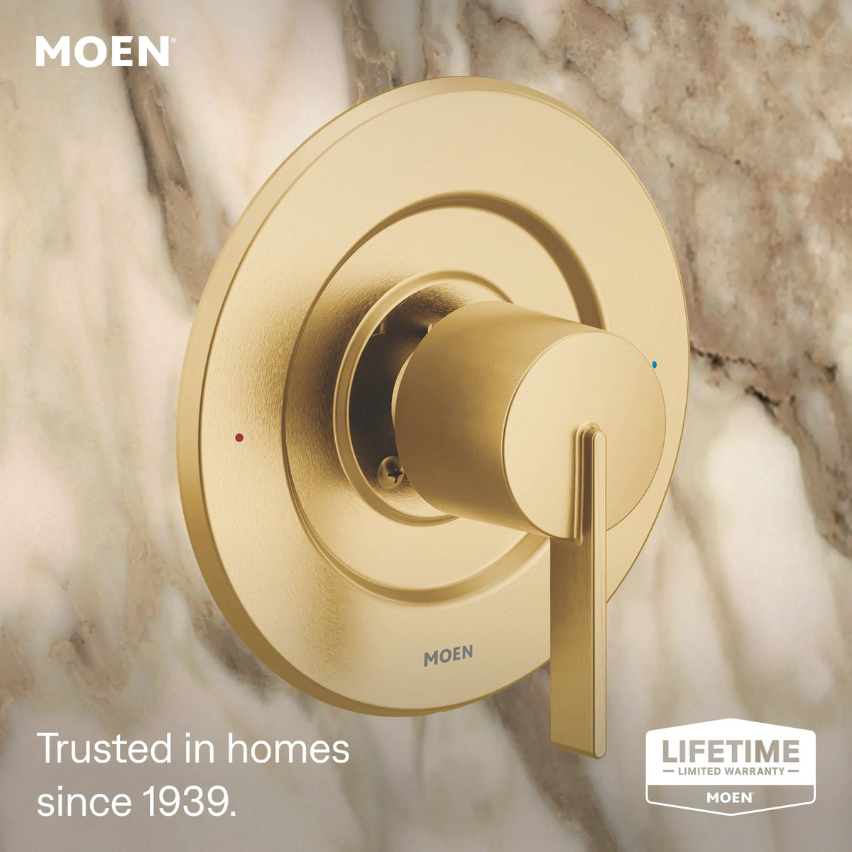 Moen Cia Posi-Temp Shower Only T2262EP in Brushed Gold (T2262EPBG) - view 2