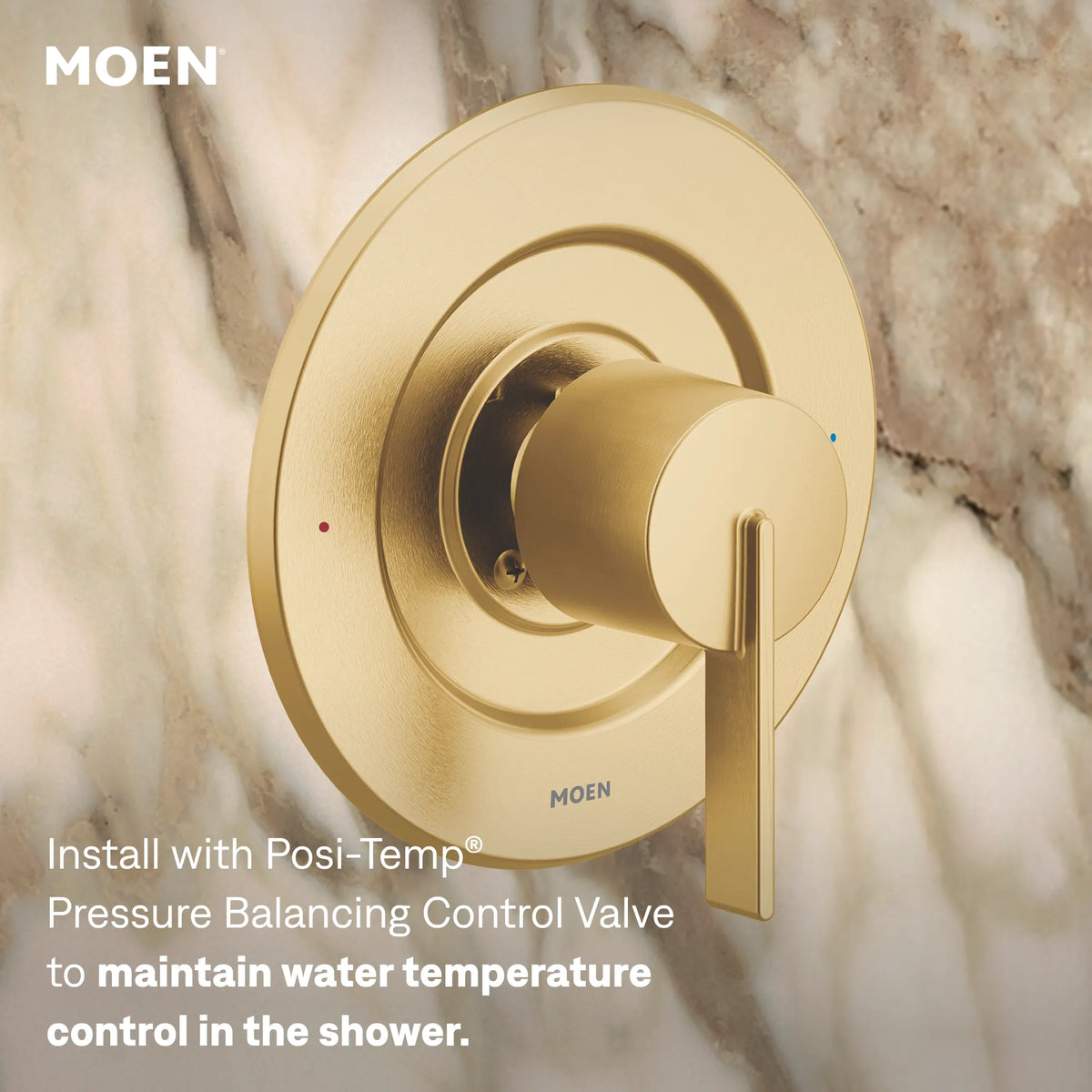 Moen Cia Posi-Temp Shower Only T2262EP in Brushed Gold (T2262EPBG) - view 4