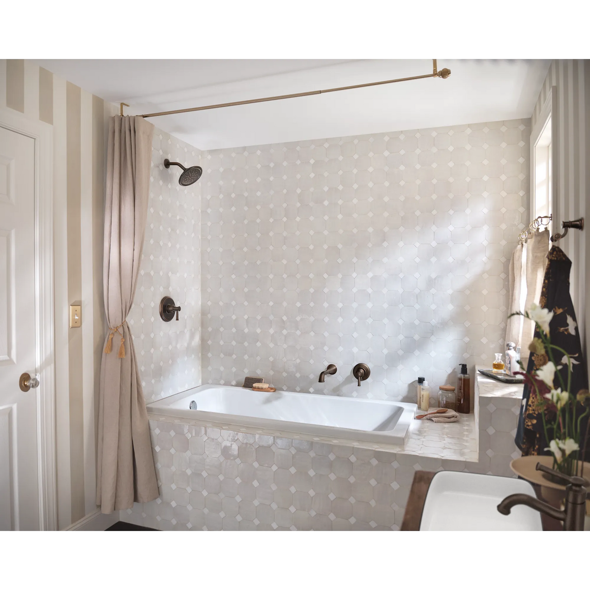 Moen Belfield Single-Handle Non-Diverter Wall-Mount Tub Filler WT9021 in Oil Rubbed Bronze (WT9021ORB) - view 3