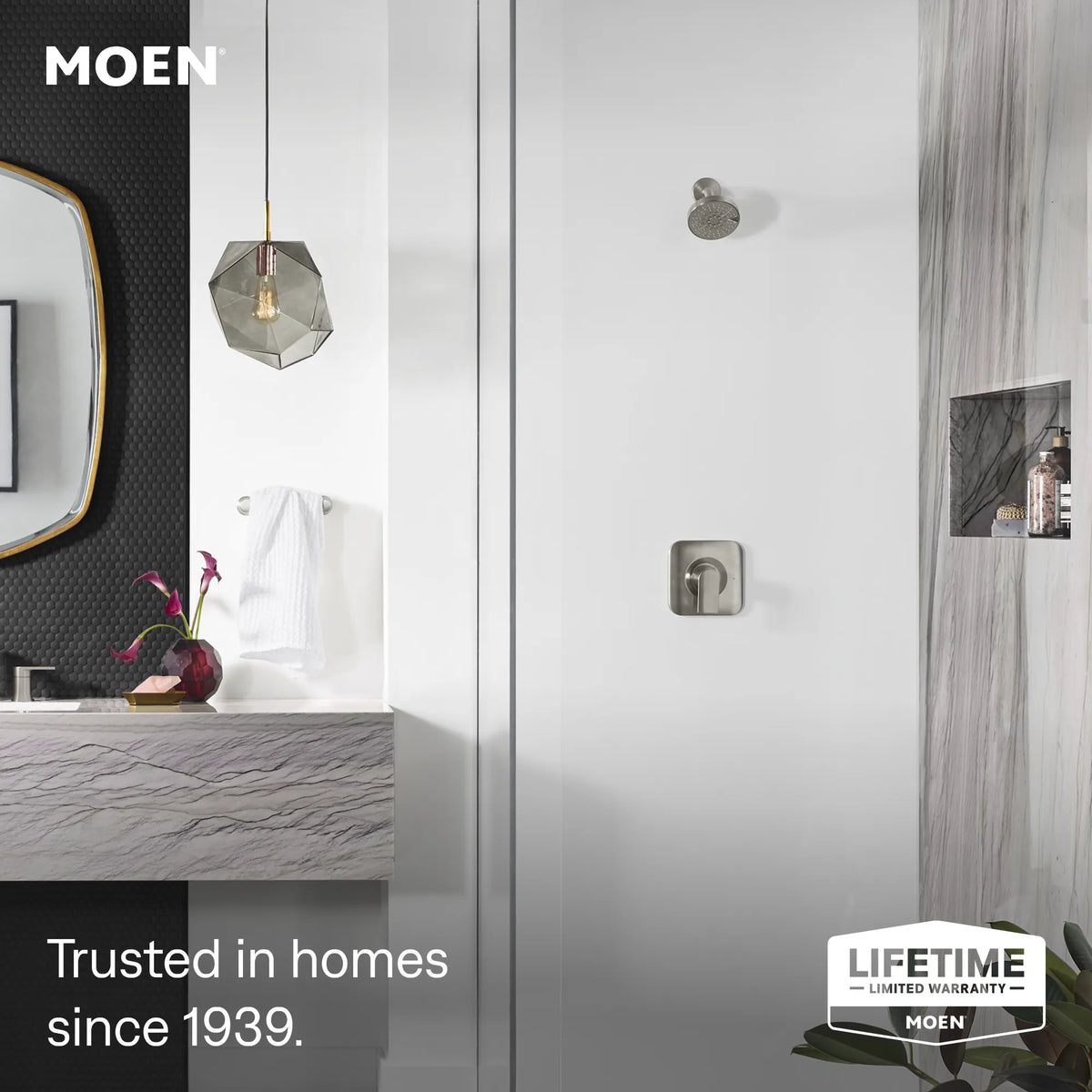 Moen Genta LX Posi-Temp Eco-Performance Shower Only T2472EP in Brushed Nickel (T2472EPBN) - view 2