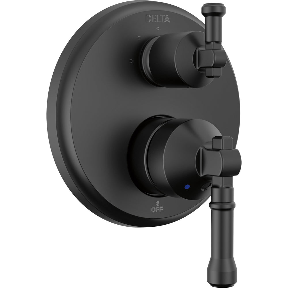 Delta Broderick 14 Series Integrated Diverter Trim 3-Set - Matte Black
