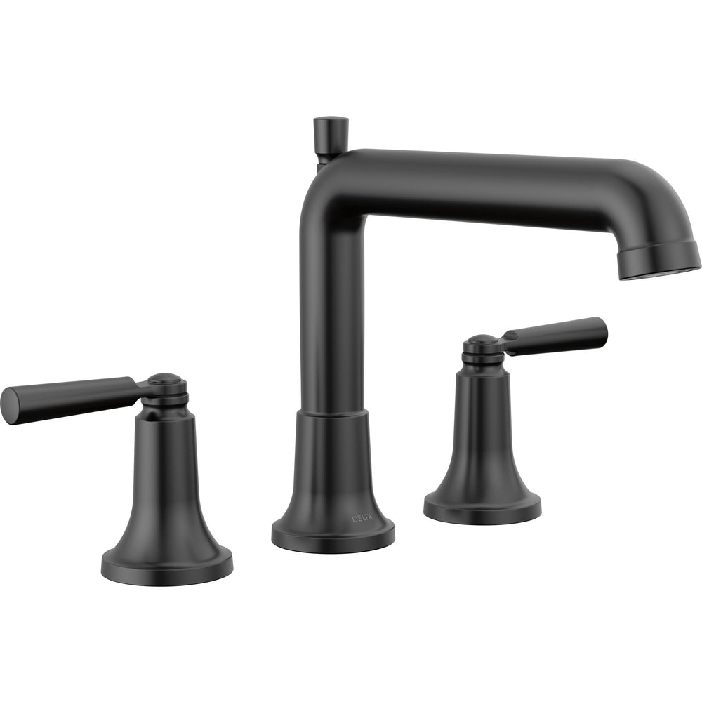 Delta Saylor 3-Hole Roman Tub Trim - Matte Black