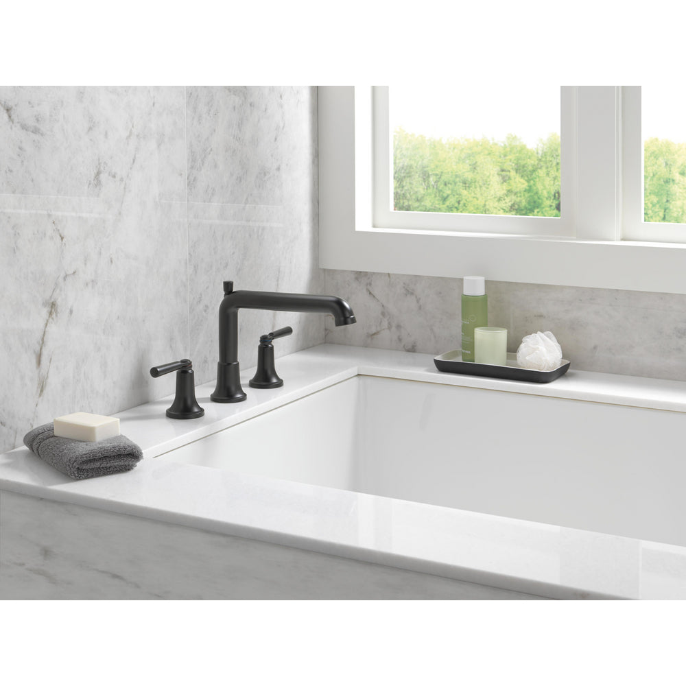 Delta Saylor 3-Hole Roman Tub Trim - Matte Black