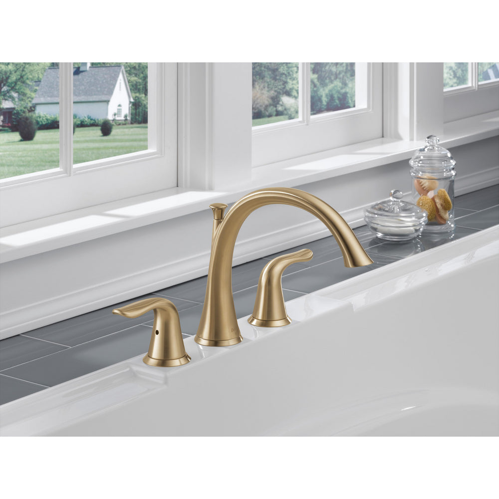 Delta Lahara Two Handle Roman Tub Faucet Trim - Champagne Bronze