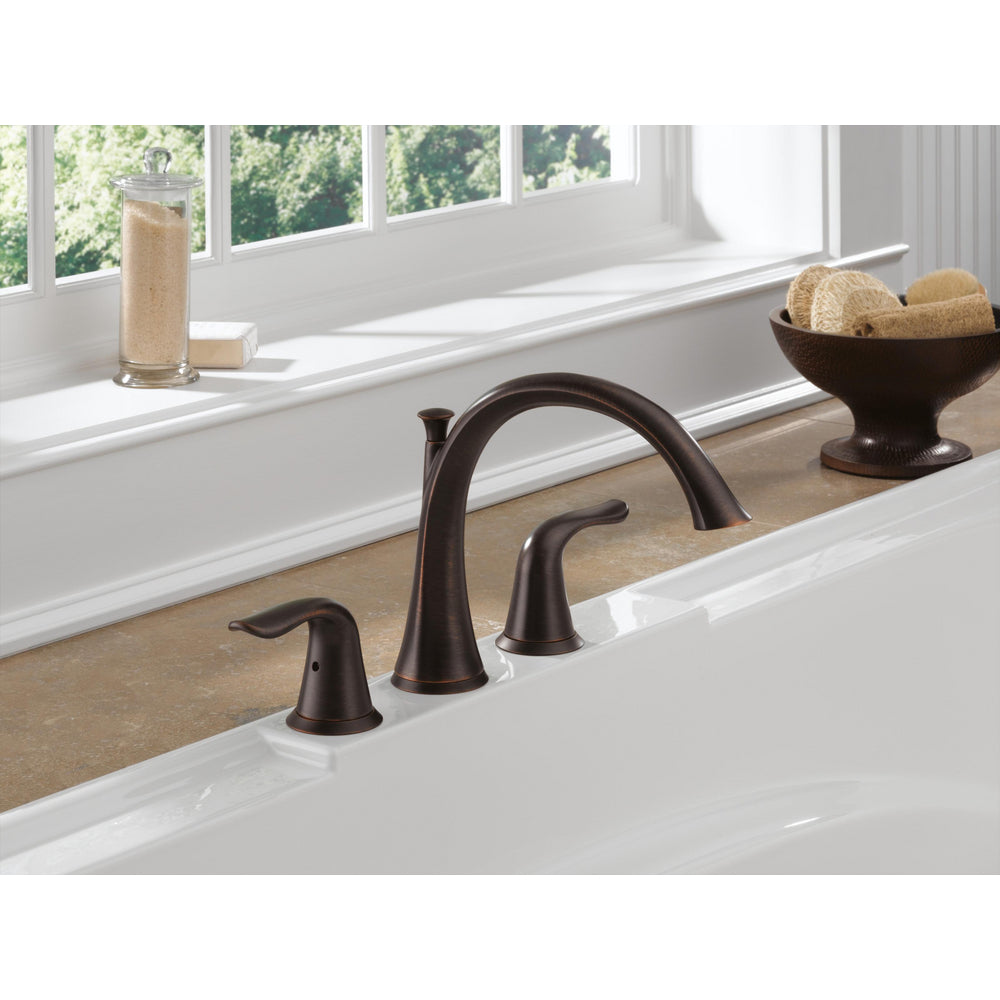 Delta Lahara Two Handle Roman Tub Faucet Trim - Venetian Bronze