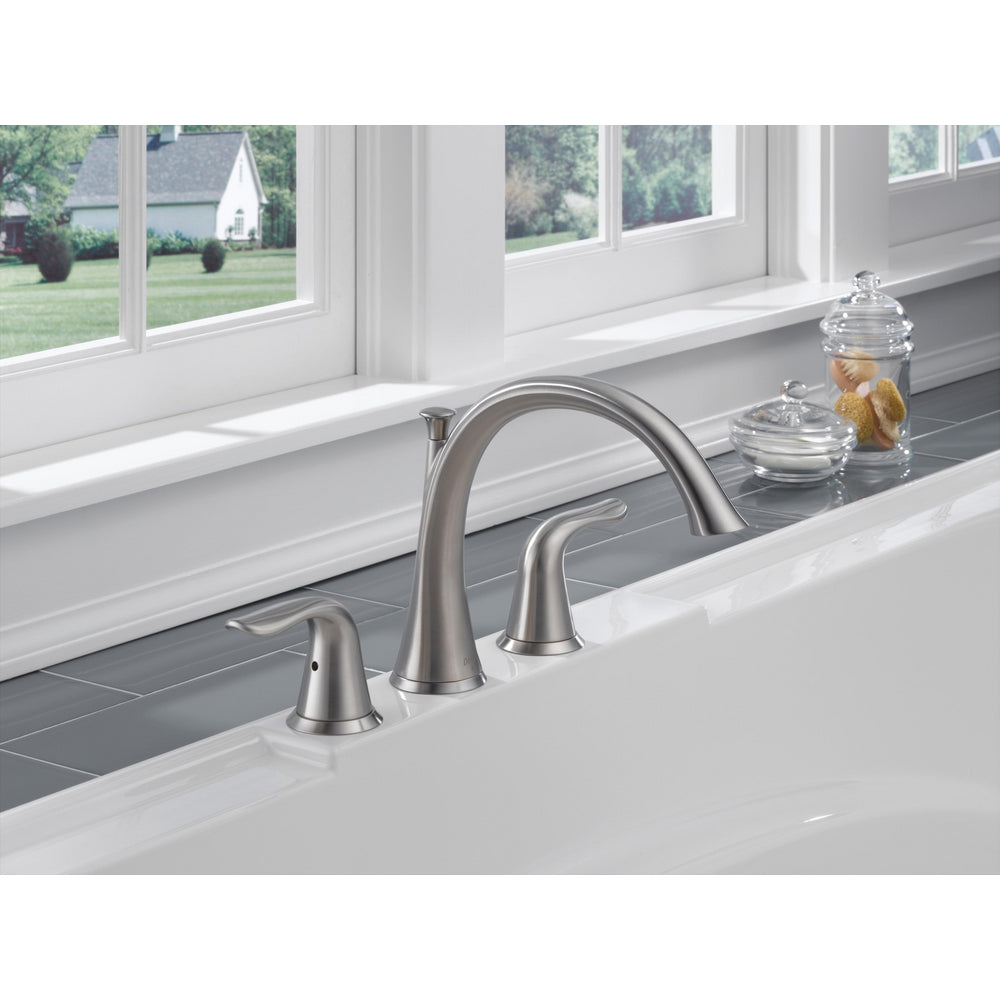 Delta Lahara Two Handle Roman Tub Faucet Trim - Stainless