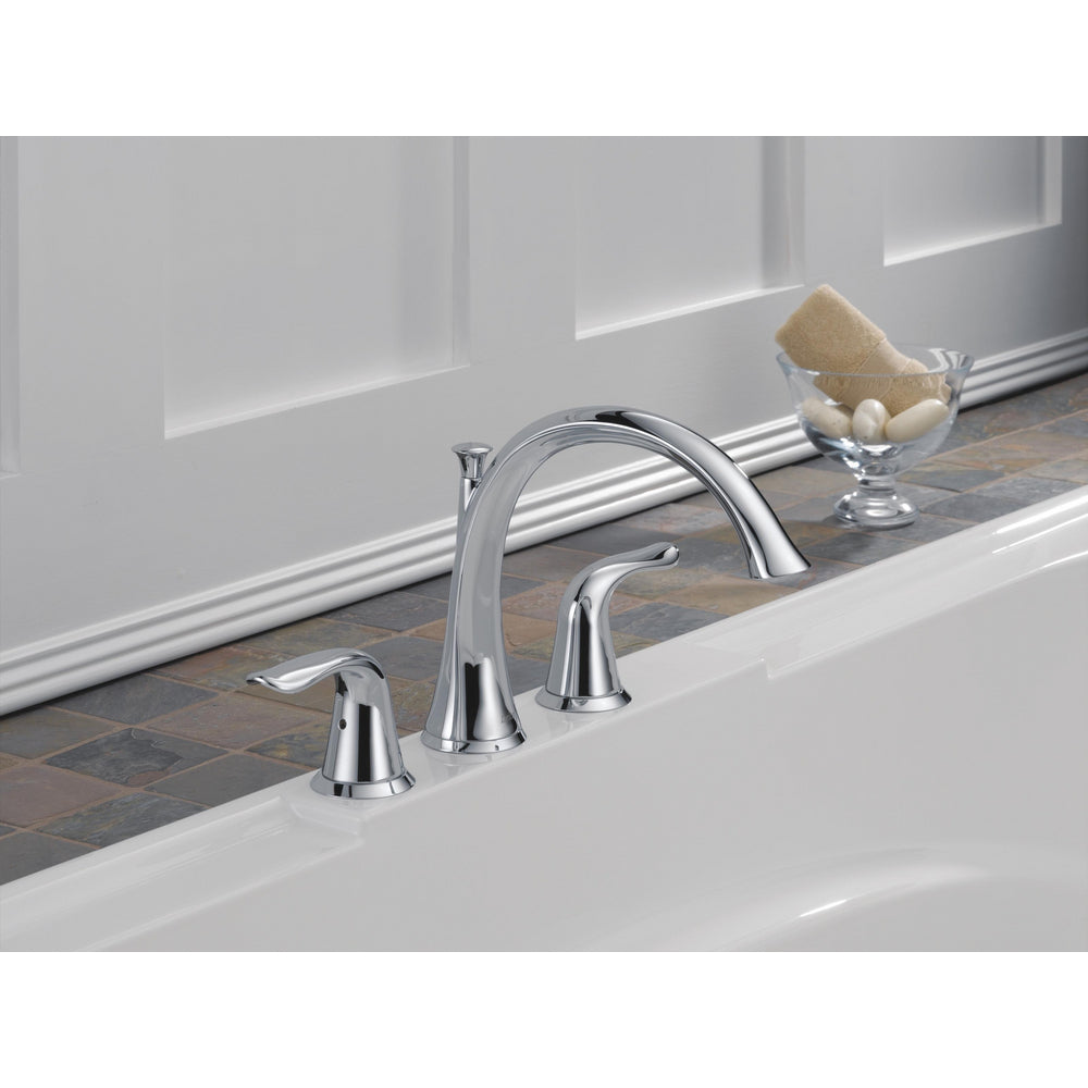 Delta Lahara Two Handle Roman Tub Faucet Trim - Chrome