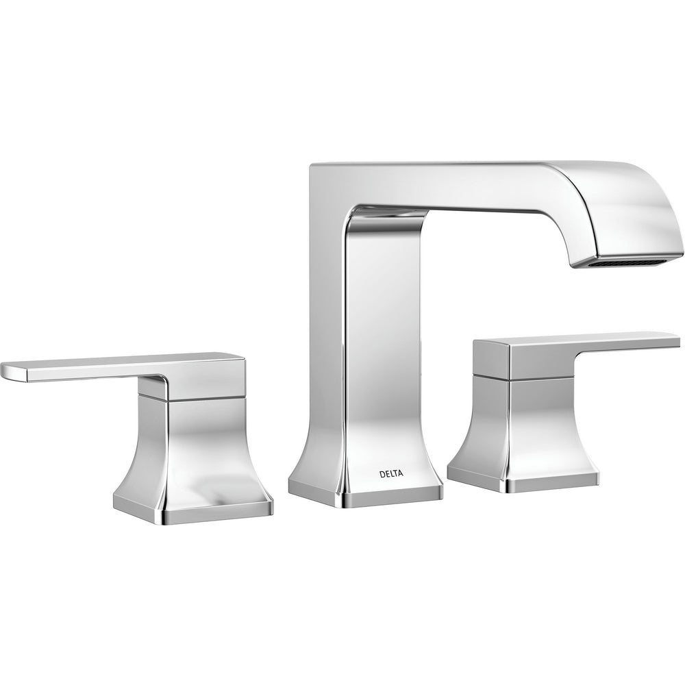 Delta Velum Roman Bathtub Faucet Trim 3 Hole Curved - Chrome