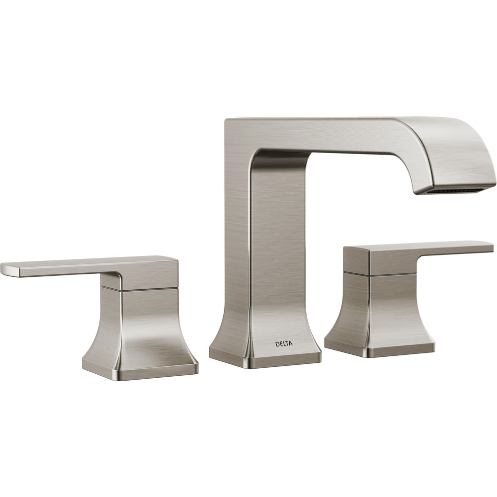 Delta Velum Roman Bathtub Faucet Trim 3 Hole Curved - Stainless Steel