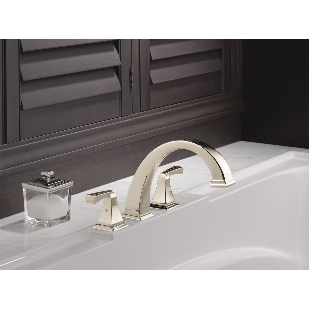 Delta Dryden 3-Hole Roman Tub Trim - Polished Nickel